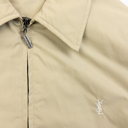 Vintage 2000s YSL Yves Saint Laurent Padded Zip Up Jacket Size L | Large, Beige