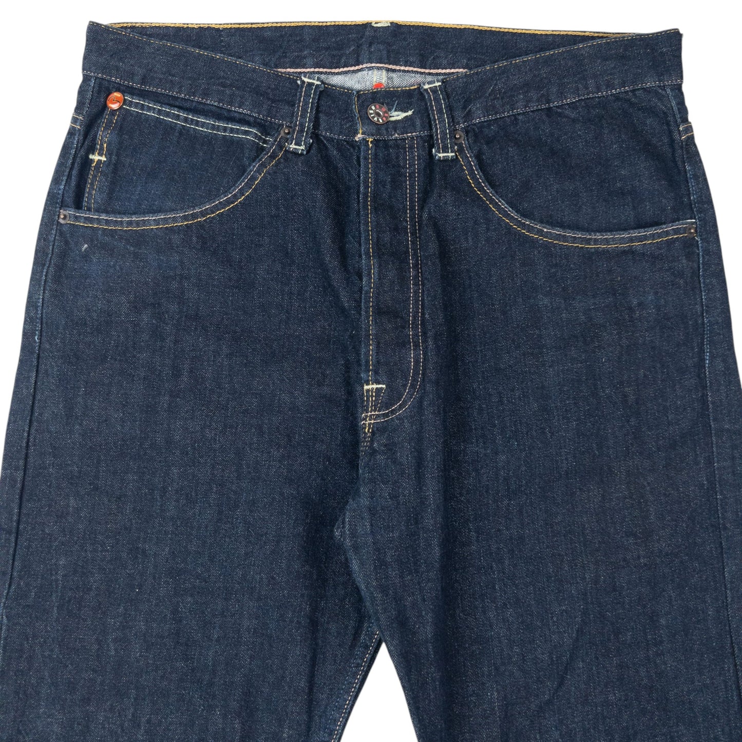 Vintage 2000s Puma X Evisu Double Gull Japanese Denim Jeans Size W34 | W34, Navy