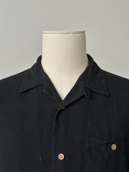Vintage 1990s Pure Silk Short Sleeve Shirt - L