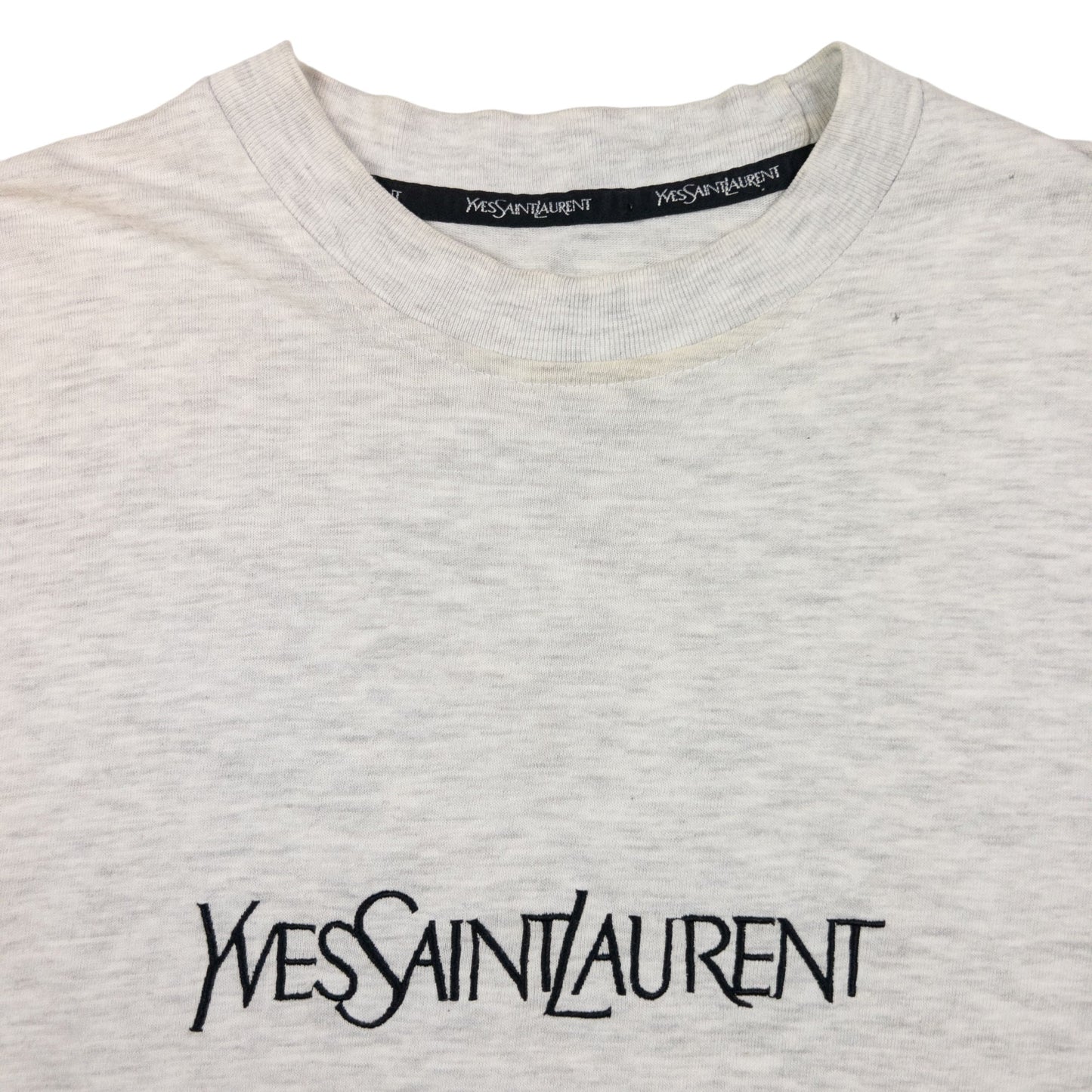 Vintage YSL Yves Saint Laurent Embroidered T Shirt Size M