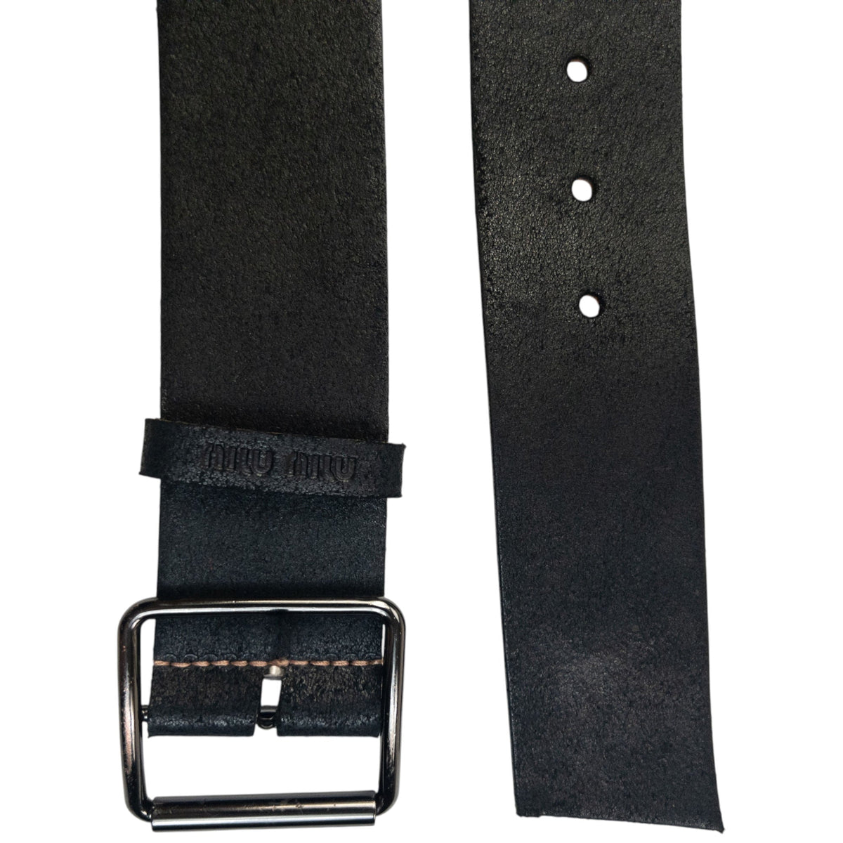 Vintage 2000sMiu Miu Leather Belt Size L | O/S, Black