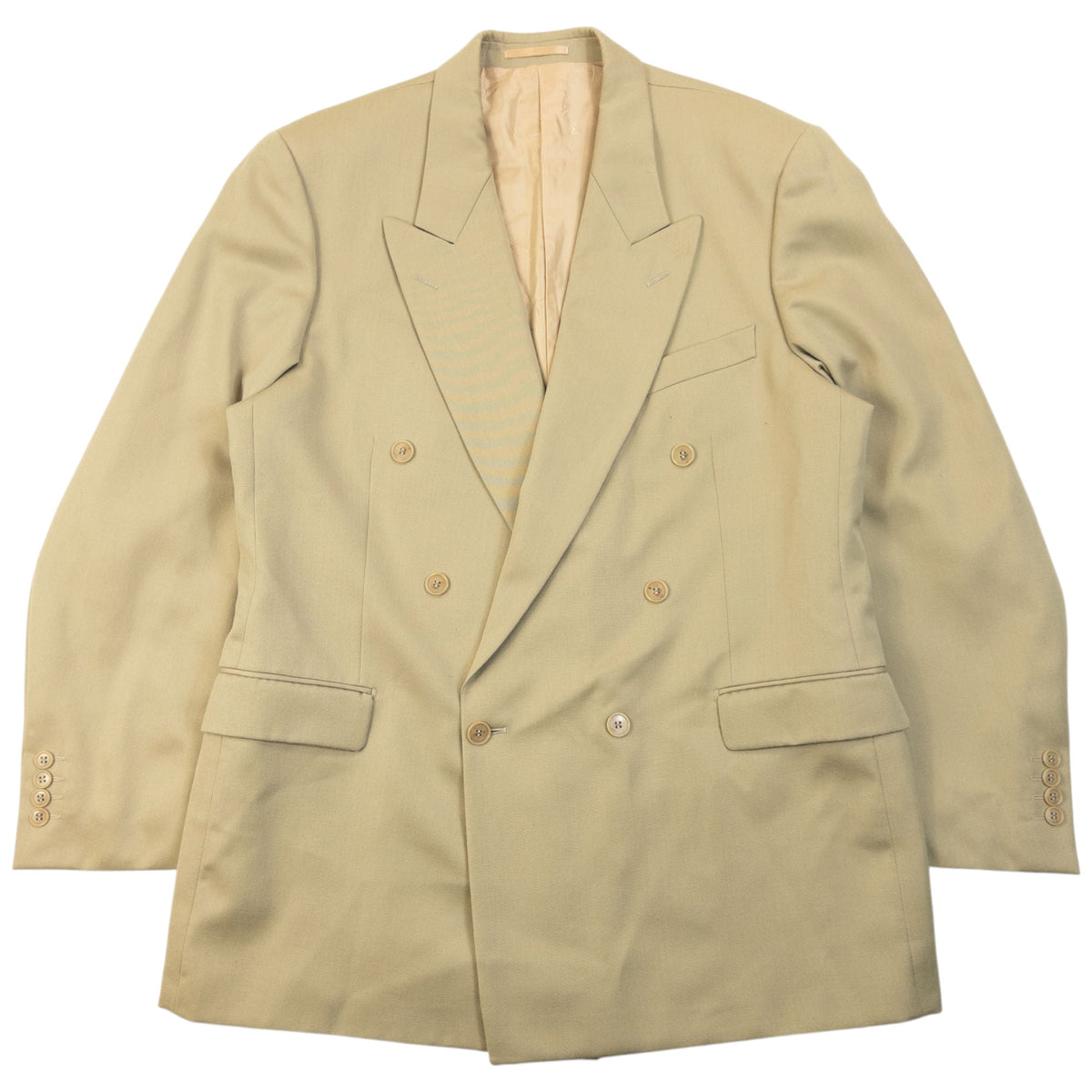 Vintage 90s YSL Yves Saint Laurent Jacket & Trousers Suit Set Size XL | XL, Beige