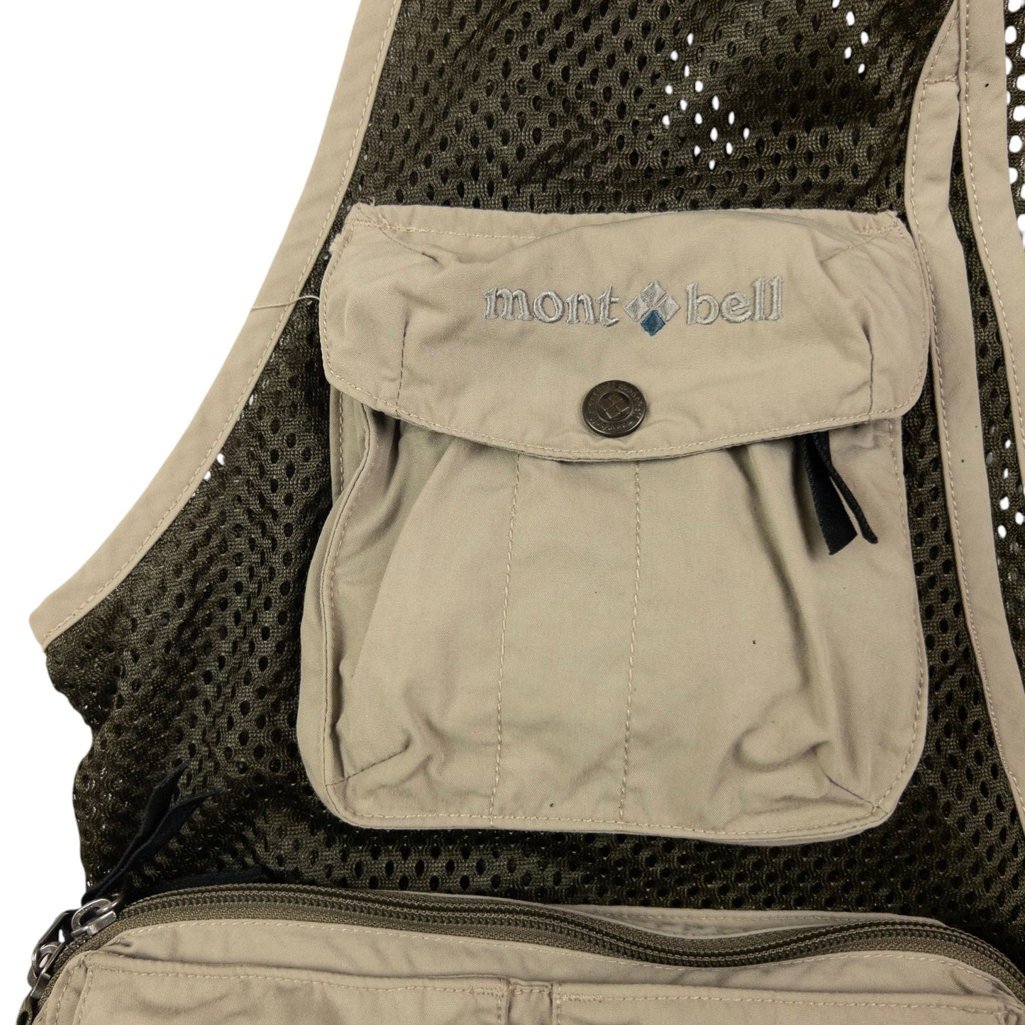 Vintage Montbell Multi Pocket Cargo Vest Gilet Size M