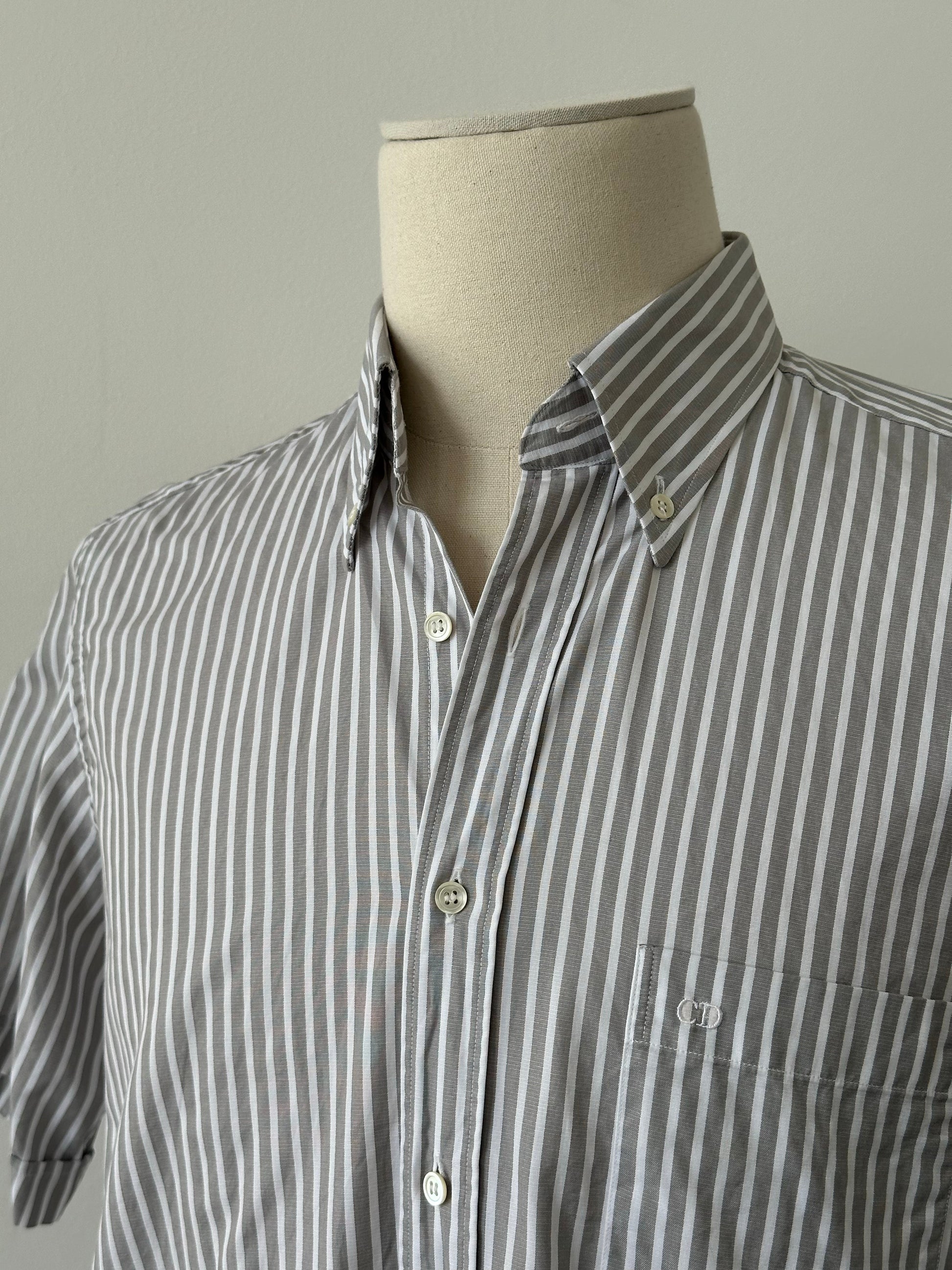 Christian Dior 1990s Pure Cotton Striped Shirt - M