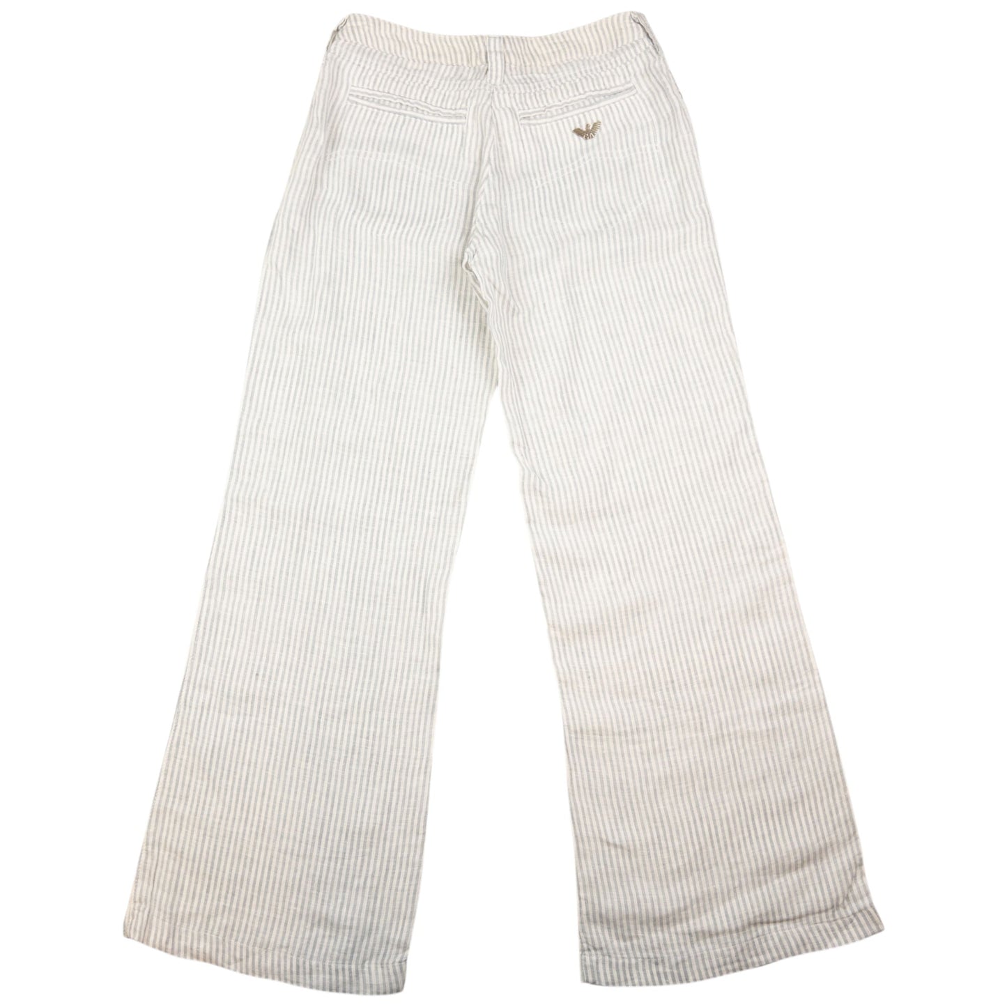 Vintage Armani Jeans Striped Linen Trousers Size W27