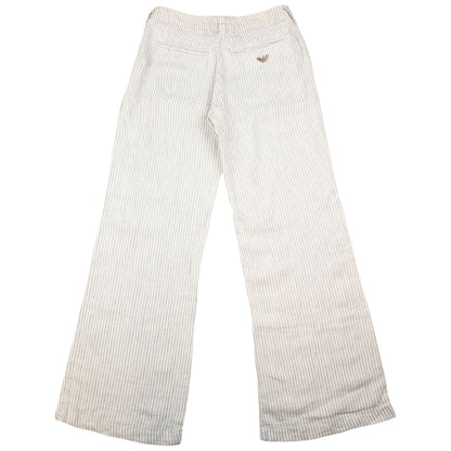 Vintage Armani Jeans Striped Linen Trousers Size W27