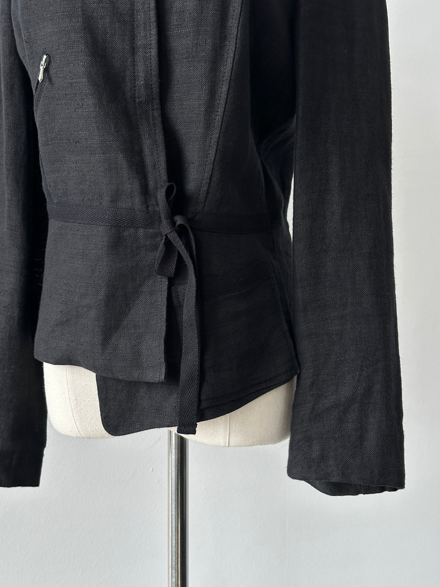 Vintage 1990s Pure Linen Tailored Jacket - S