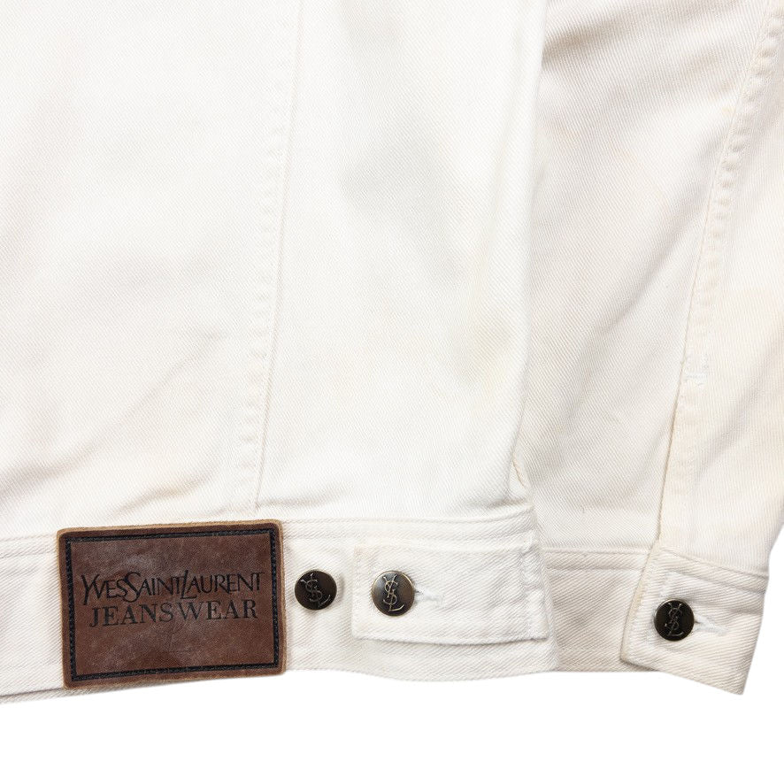 Vintage YSL Yves Saint Laurent Button Up Denim Jacket Size S