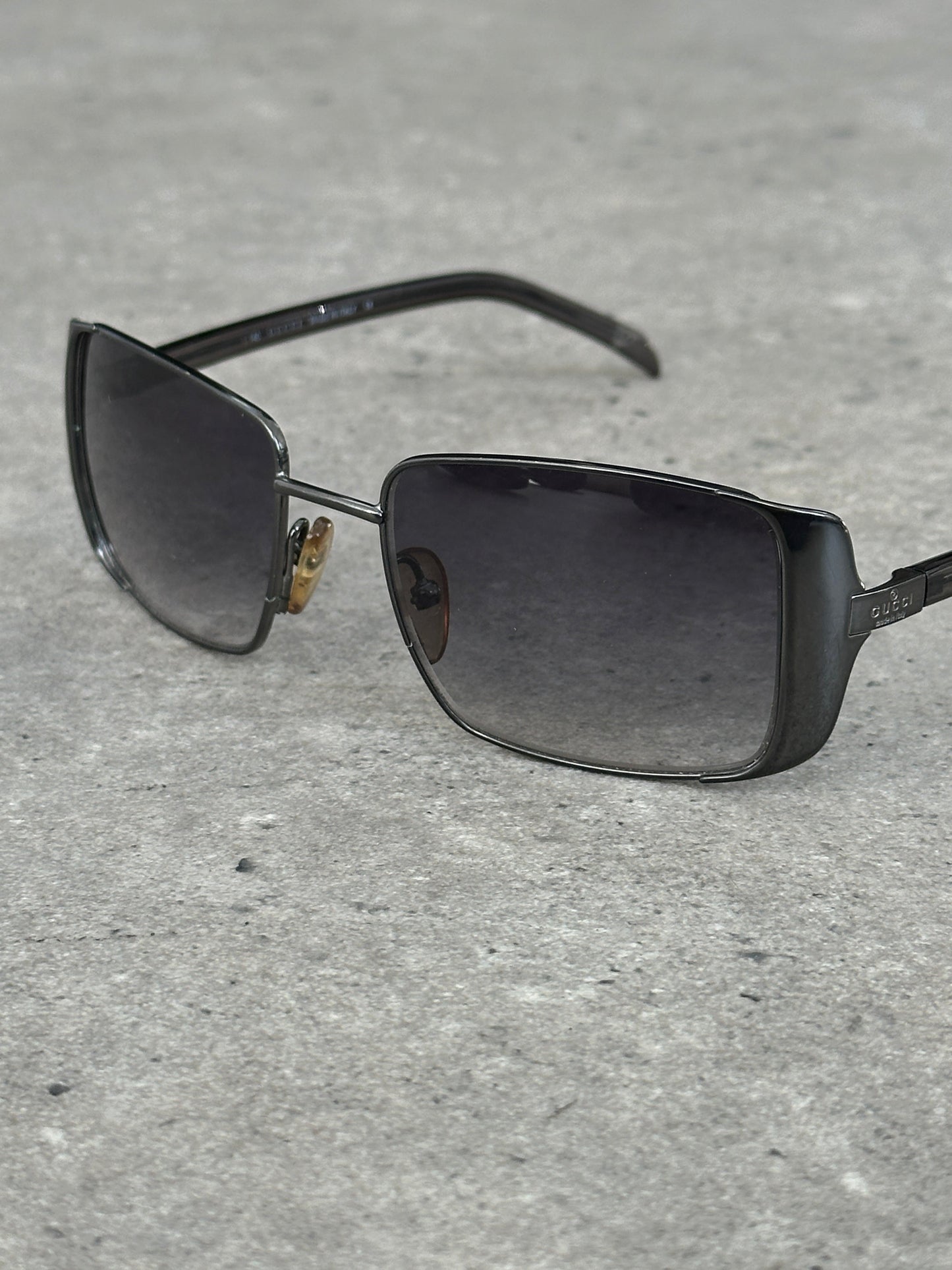 Gucci 2000s Rectangular Logo Sunglasses