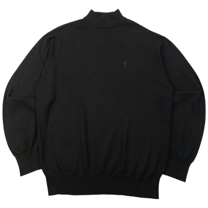 Vintage 90s YSL Yves Saint Laurent Turtleneck Jumper Size L | Large, Black