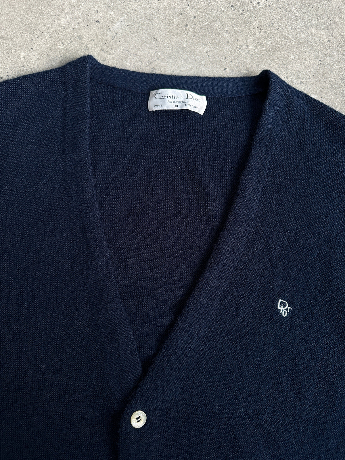 Christian Dior Monsieur 1990s Knit Logo Cardigan - M