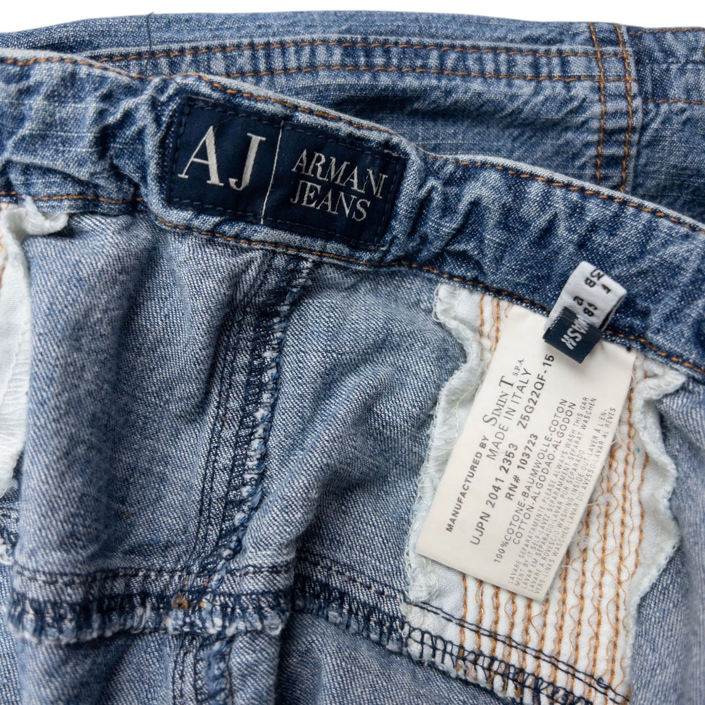 Vintage 2000s Armani Jeans Denim Maxi Skirt Womens Size M | Medium, Blue