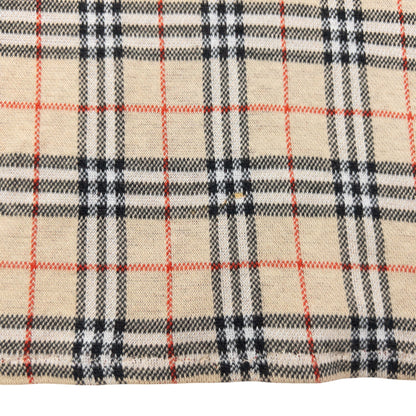 Vintage 90s Burberry Nova Check Long Sleeve Polo Shirt Size M | Medium, Beige
