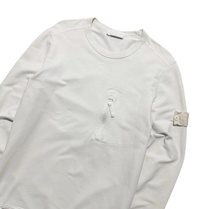 Stone Island Ghost Pullover Crewneck | Small, Off-White