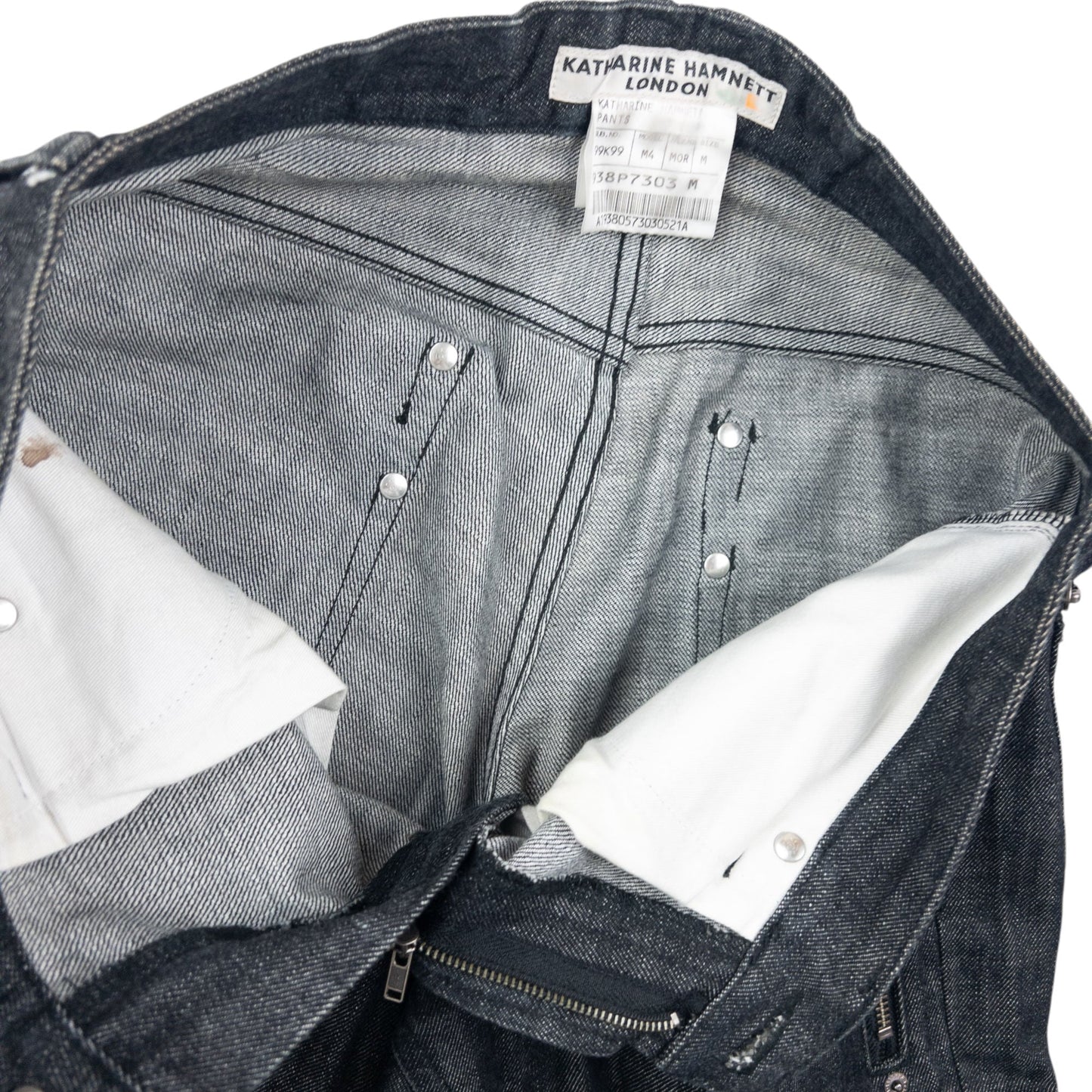 Vintage Katharine Hamnett Cropped Denim Jeans Size W29 | W29, Black