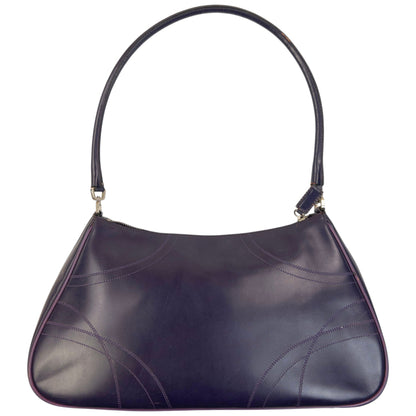 Vintage 2000s Prada Leather Shoulder Bag | O/S, Purple