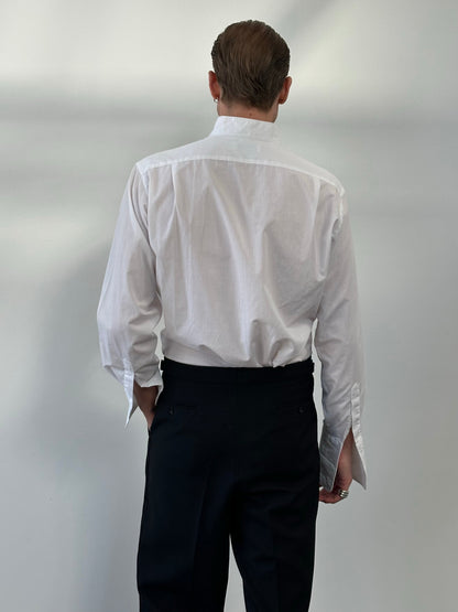 Yves Saint Laurent 1990s Cotton Tuxedo Dress Shirt - M