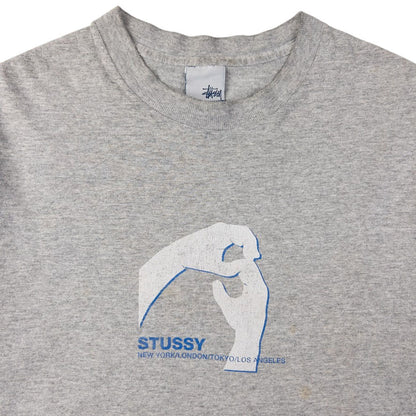 Vintage Stussy Hand Sign Graphic T Shirt Size S