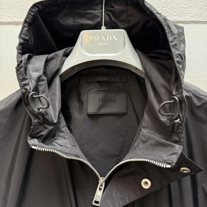 Prada Milano Windbreaker Jacket in Black (M/L) | Medium, Black