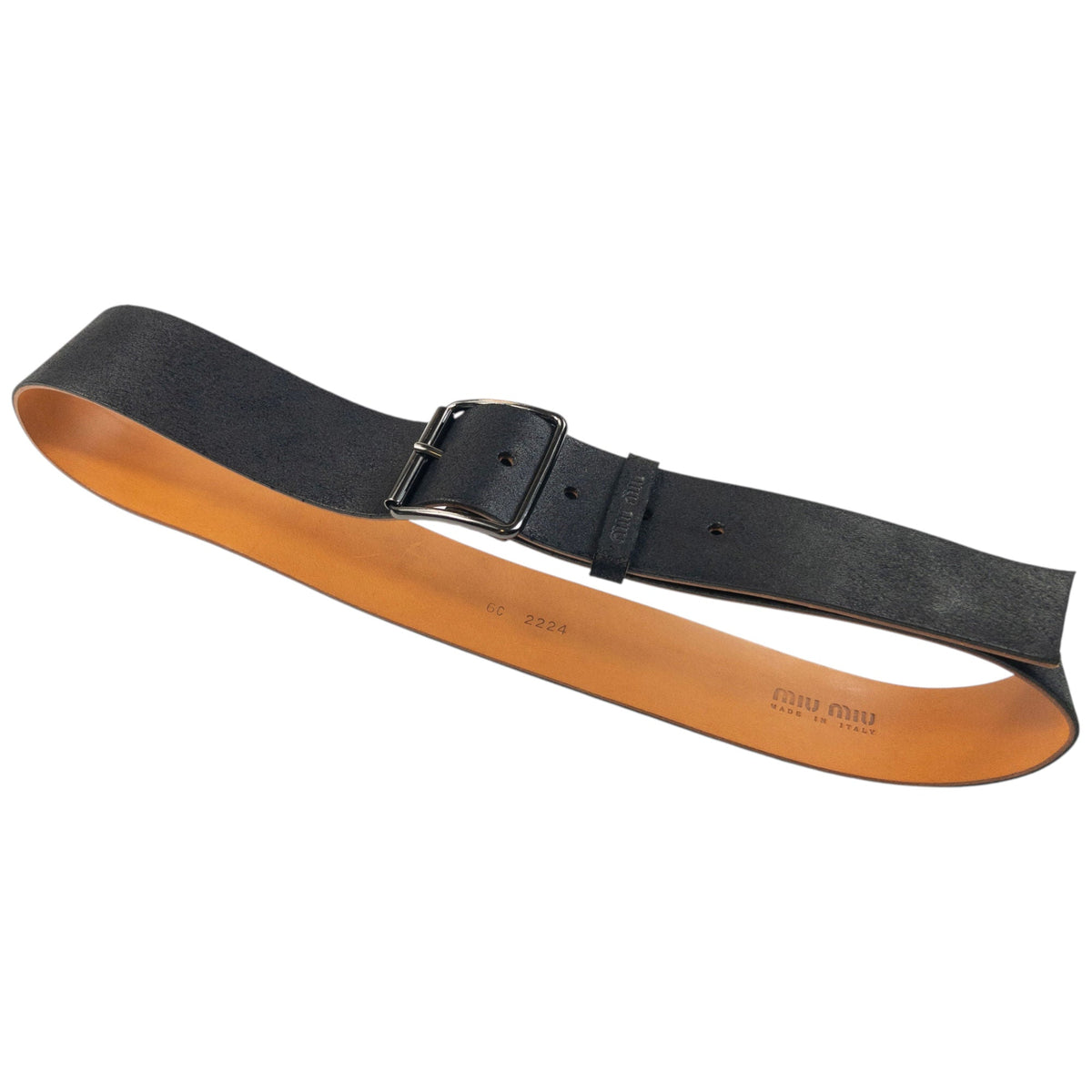 Vintage 2000sMiu Miu Leather Belt Size L | O/S, Black
