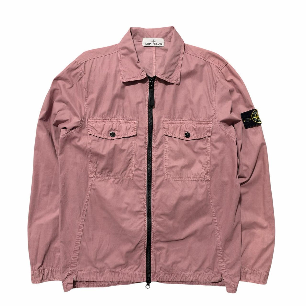 Stone Island Canvas Overshirt | Medium, Mauve