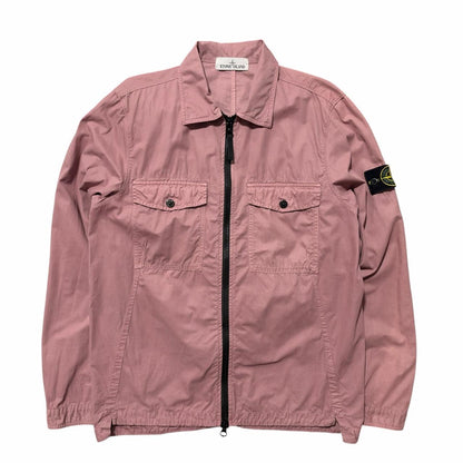 Stone Island Canvas Overshirt | Medium, Mauve