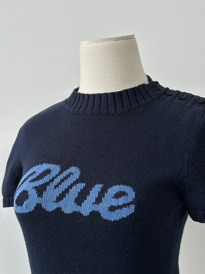 Burberry Blue Label Pure Cotton Knit Jumper - XS-S