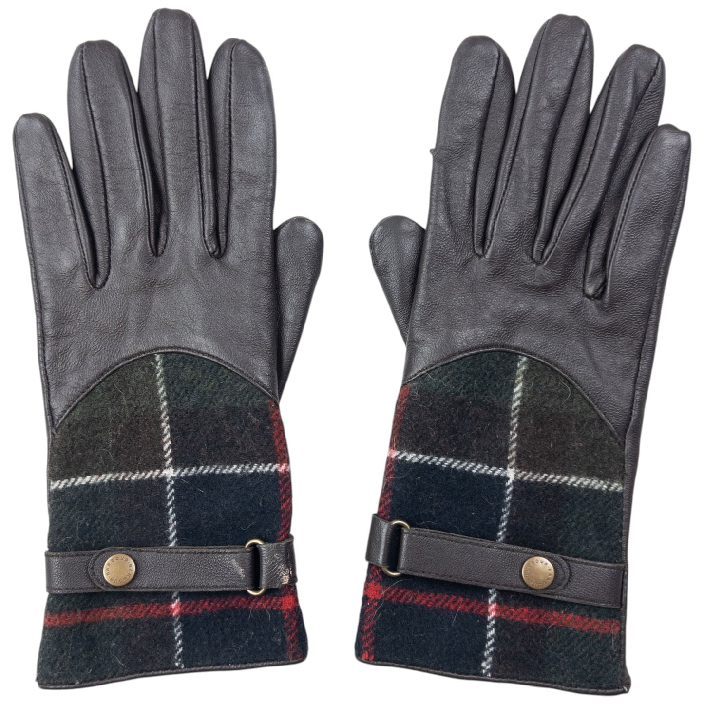 Vintage Barbour Leather Gloves Womens Size M | O/S, Brown