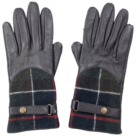 Vintage Barbour Leather Gloves Womens Size M | O/S, Brown