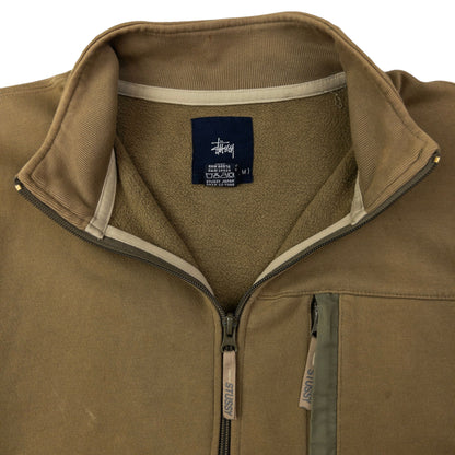 Vintage Stussy Fleece Lined Zip Up Jacket Size M