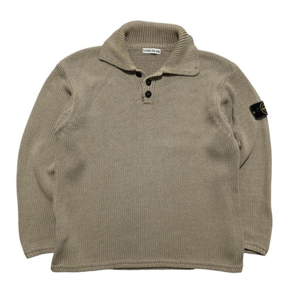 Stone Island 1999 Pullover Knit | Large, Beige