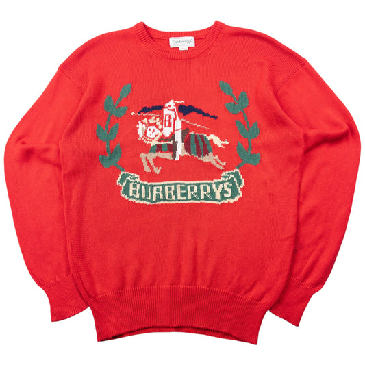 Vintage 80s Burberry Knit Jumper Size S
