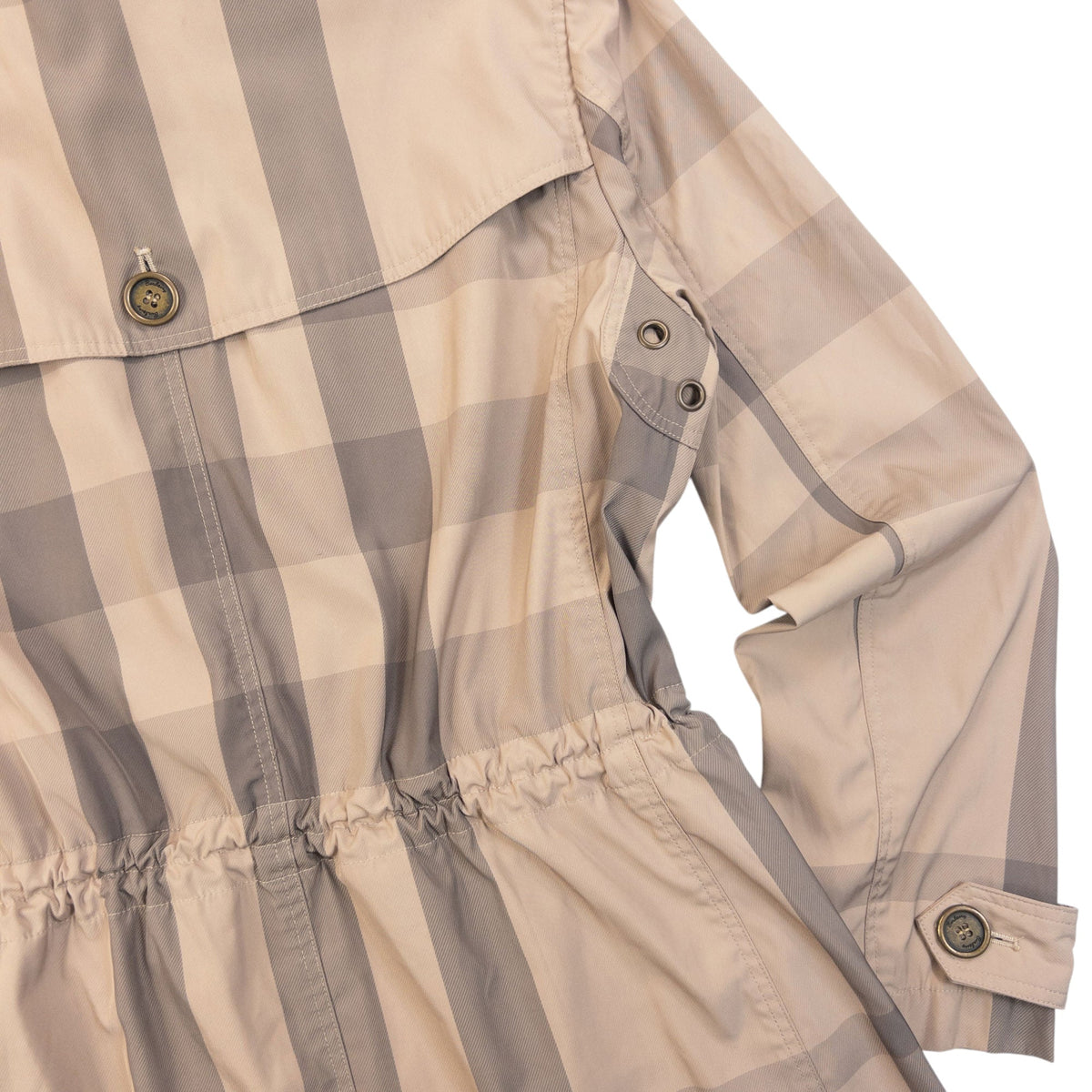 Vintage Burberry Brit Nova Check Rain Jacket Womens | Small, Beige