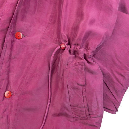 Vintage 80s YSL Yves Saint Laurent Button Up Jacket Size L | Large, Purple