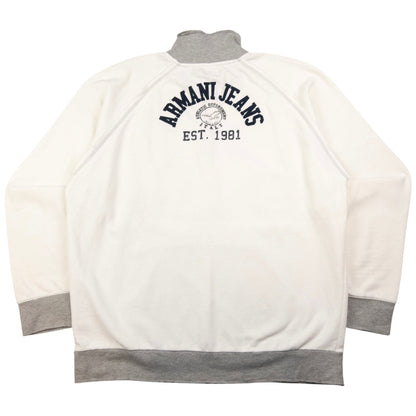 Vintage Armani Jeans Q Zip Sweatshirt Size XL