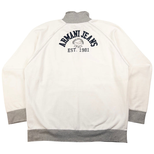 Vintage Armani Jeans Q Zip Sweatshirt Size XL