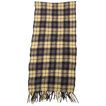 Vintage 2000s Issey Miyake Checkered Wool Tassel Scarf | O/S, Red