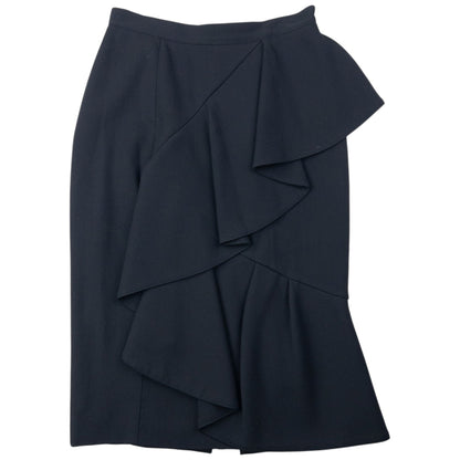 Vintage Burberry Prorsum Ruffle Skirt Womens Size W25 | W25, Black