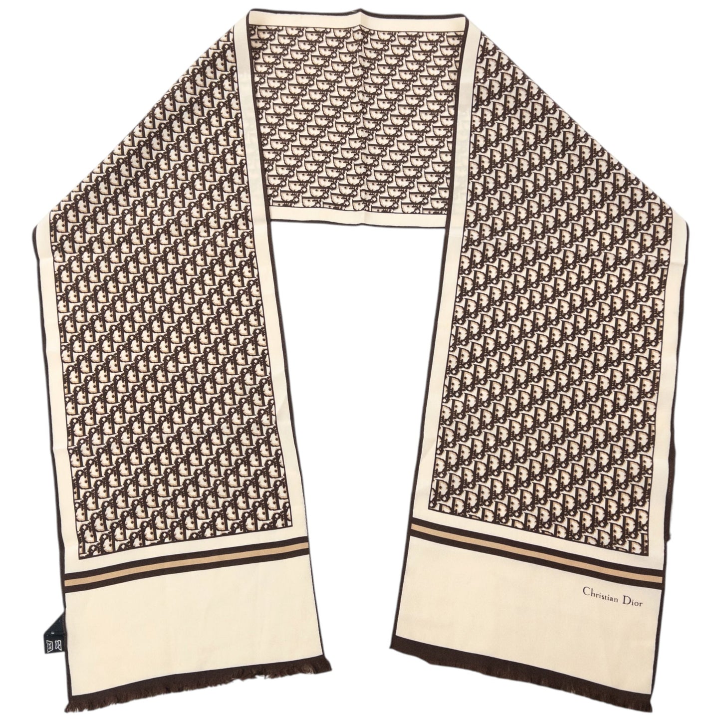 Vintage 90s Dior Monogram Silk Scarf