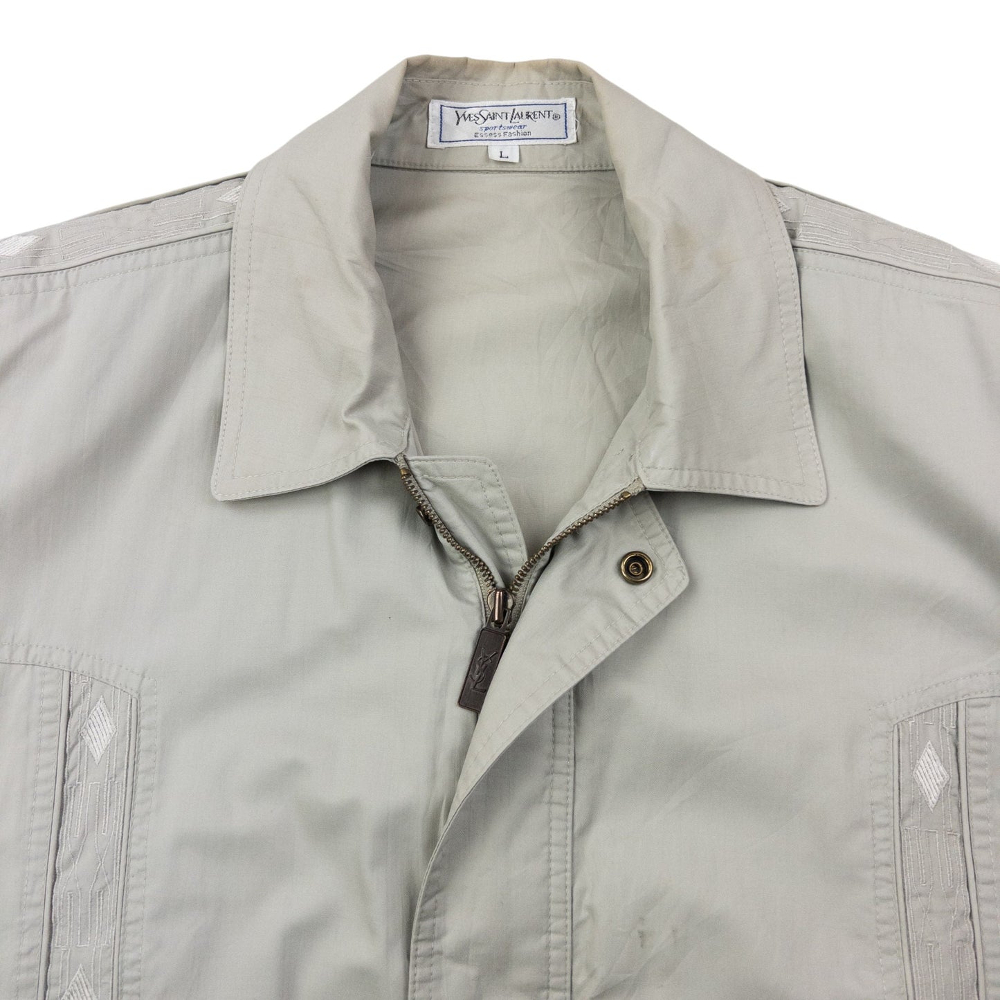 Vintage 80s YSL Yves Saint Laurent ZIp Up Jacket Size M