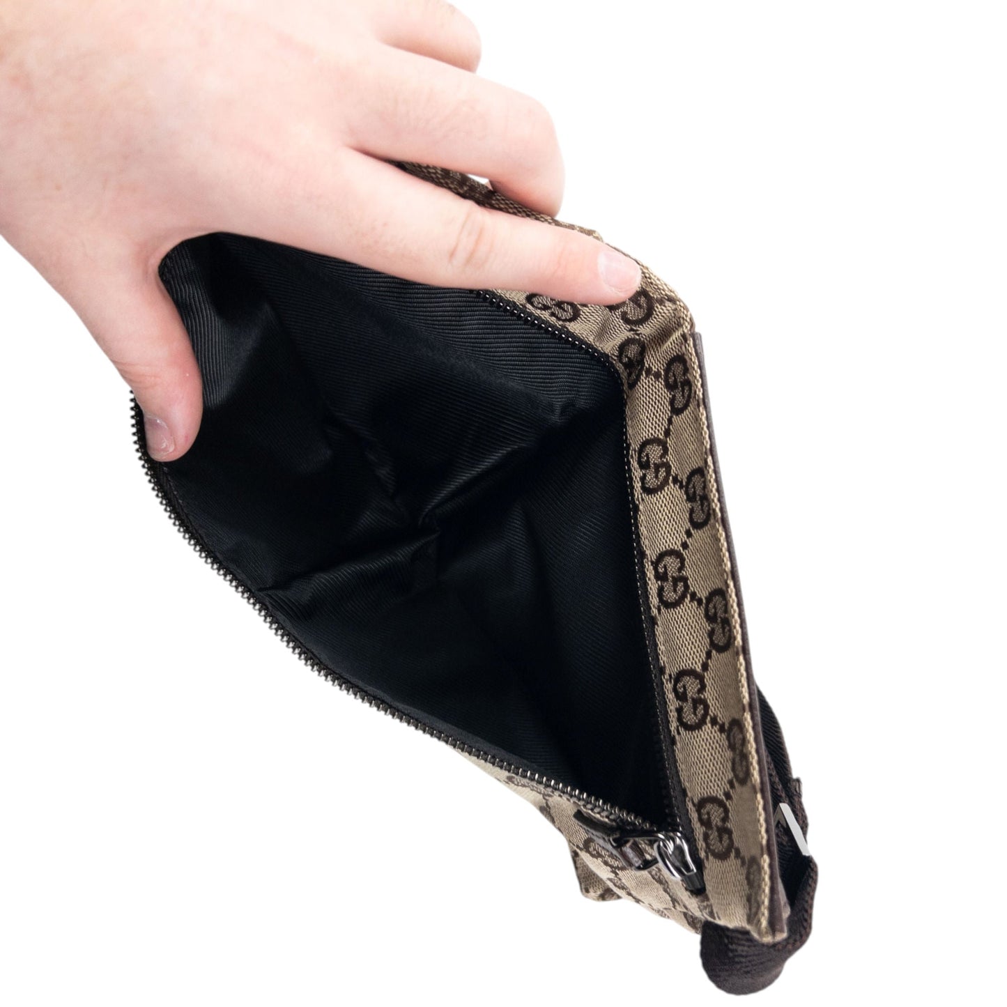 Vintage 2000s Gucci Monogram Crossbody Bag | O/S, Beige