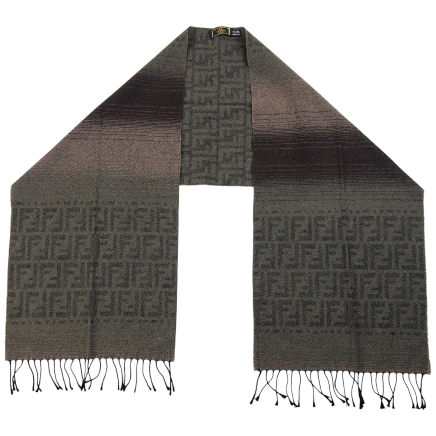 Vintage 90s Fendi Monogram Wool Scarf | O/S, Multicoloured