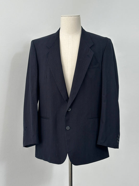 Givenchy 1980s Pure Wool Stripe Single Breasted Blazer - 42R