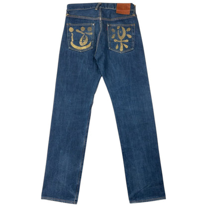 Vintage Evisu Double Glitter Symbol Japanese Denim Jeans Size W32