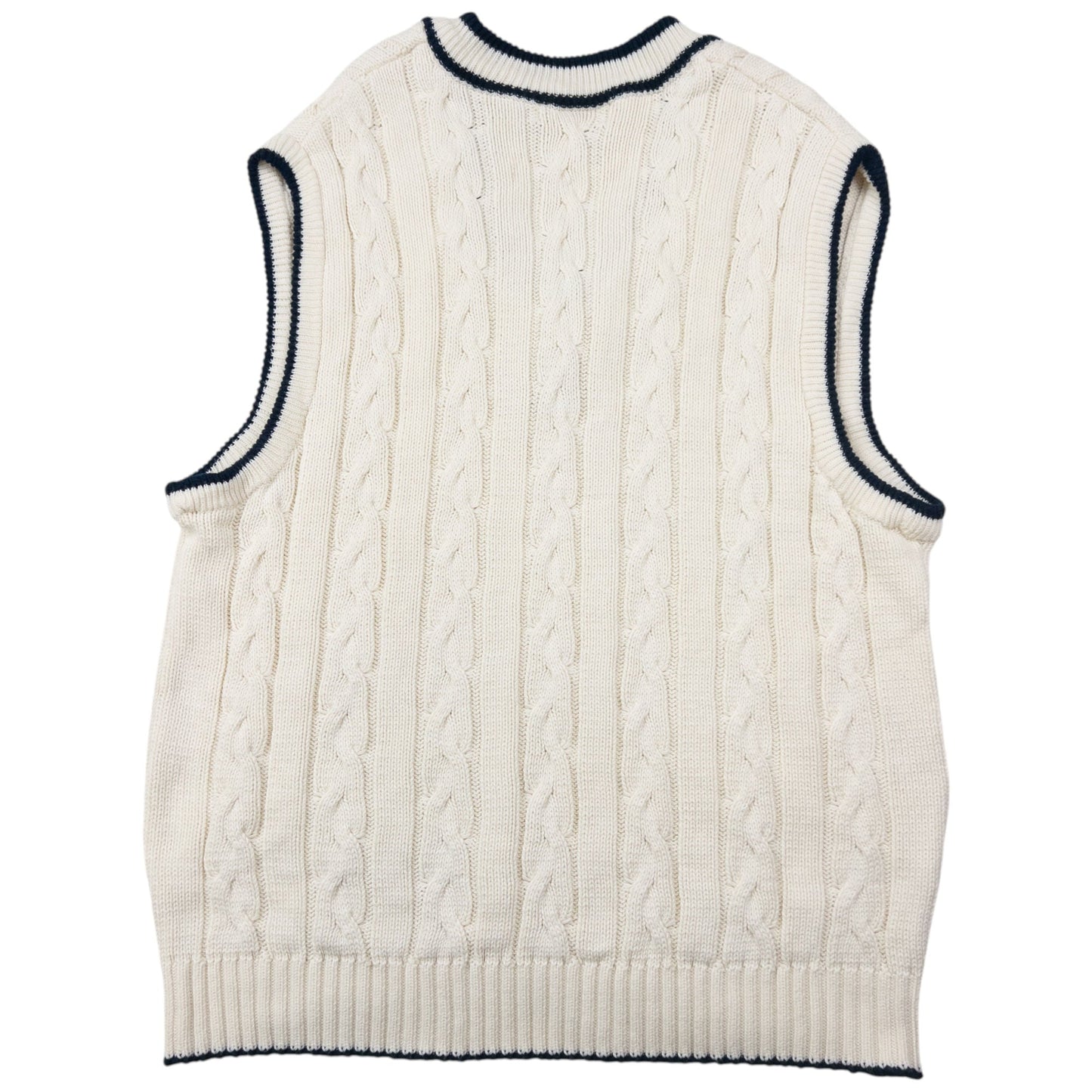 Vintage 90s Burberry Cable Knit Sweater Vest Size S