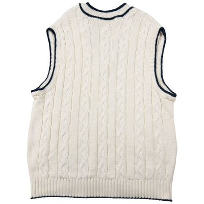 Vintage 90s Burberry Cable Knit Sweater Vest Size S