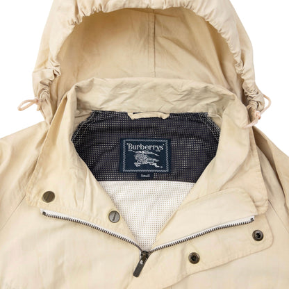 Vintage 80s Burberry Zip Up Jacket Size M | Medium, Cream