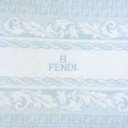 Vintage 90s Fendi Monogram Large Throw Blanket | O/S, Blue