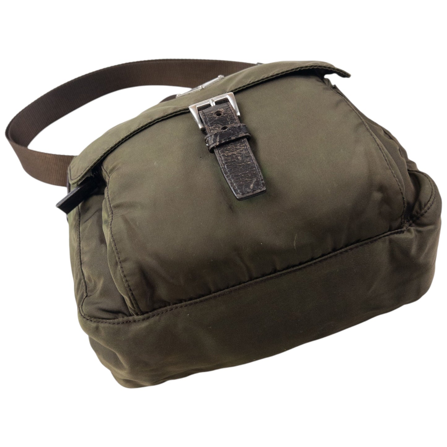 Vintage 2000s Prada Crossbody Bag | O/S, Green