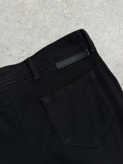 Prada Sport 2000s Pure Wool Flared Leg Trousers - W30